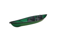 Kayak à deux places, canoë, bateau, écologique, à queue longue, avec deux sièges en plastique, empilable, transparent