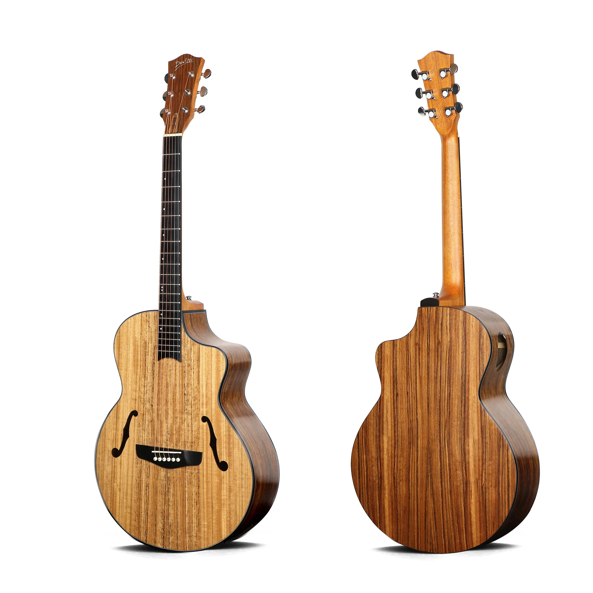 Новое поступление моделей 40 дюймов дизайн звукового отверстия Народная акустическая гитара с вырезами по бокам и подлокотник