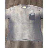 T-shirt personnalisé délavé à l'acide 300 g/m² – T-shirt vintage de haute qualité pour homme – T-shirts de créateur pour hommes