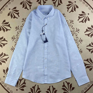 <span class=keywords><strong>Camicia</strong></span> Casual da <span class=keywords><strong>Uomo</strong></span> in <span class=keywords><strong>Lino</strong></span> Stile Britannico Slim Fit a Maniche Lunghe Tinta Unita o Floreale per Affari o Stagione Autunnale # RL-2222 - Product Image 5