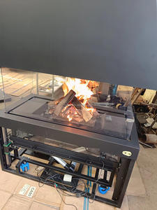 Cheminée suspendue suspendue montée sur le <span class=keywords><strong>toit</strong></span> à abaissement automatique élégamment poêle à <span class=keywords><strong>bois</strong></span> Cheminée à <span class=keywords><strong>bois</strong></span> à vendre - Product Image 2