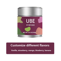 Poudre d'Ube (igname violette) originale des Philippines, en boîtes de 100g, saveur Ube