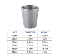 Gobelet isotherme portable en acier inoxydable 304 de 16 oz avec poignée, idéal pour le camping, les voyages et l'usage quotidien à la maison
