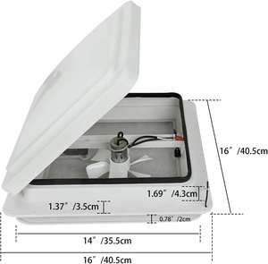 Couverture de ventilation de toit pliable manuelle pour <span class=keywords><strong>camping</strong></span>-<span class=keywords><strong>car</strong></span> avec accessoires, en plastique PP robuste pour <span class=keywords><strong>camping</strong></span>-<span class=keywords><strong>car</strong></span>, caravane, motorhome - Product Image 2