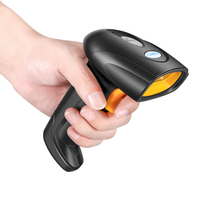 EVAWGIB Scanner de codes-barres QR filaire portable, lecteur de codes-barres laser 1D et 2D avec interface USB et RS232 pour connexion série