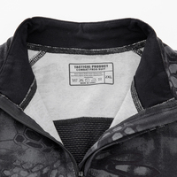 T-shirt tactique respirant en maille camouflage python noir personnalisé 4ème génération pour les sports de plein air et l'utilisation sur le terrain