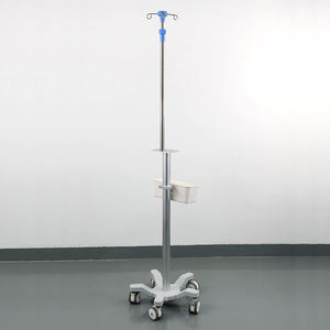 Chariot médical portable pour hôpital, vente en gros du fabricant, avec pompe à perfusion intégrée en métal, support de perfusion fixe et chariot à main. - Product Image 3