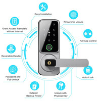 Serrure intelligente étanche compatible Alexa avec WIFI et carte RFID, clavier numérique électronique sans fil, accès sans clé par TTlock