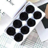 Tête de rose éternelle artificielle, rose immortelle séchée et préservée, rose rouge romantique pour la Saint-Valentin, roses pour occasions spéciales de Noël