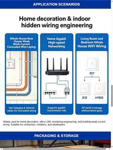 <span class=keywords><strong>Cable</strong></span> de Red <span class=keywords><strong>Cat</strong></span> <span class=keywords><strong>6a</strong></span> UTP, Conductor Sólido, <span class=keywords><strong>Cable</strong></span> Ethernet para Interiores, Cobre Puro, PVC, 100m/305m, Red de Alta Velocidad a Prueba del Futuro, Datos LAN de Alta Velocidad - Product Image 6