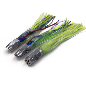 8 pulgadas 120G Big Game cabeza de Metal de alta velocidad curricán calamar falda señuelos atún Marlin océano pesca en aguas profundas - Product Image 5