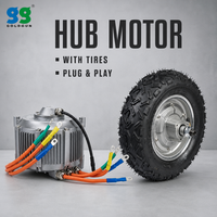 Moteur de roue à moyeu GOLDGUN 10 pouces 500W avec pneus pneumatiques 24V 36V 48V 5Nm pour robot d'inspection extérieur