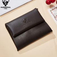 Dompet Koin Mini Kulit Asli Unisex dengan Desain Portabel Anti-RFID untuk Penyimpanan Uang Tunai, Opsi Logo yang Dapat Dikustomisasi