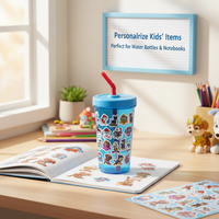 Autocollants adhésifs en vinyle imperméables personnalisables tendance, motif bulle mignon, récompenses éducatives pour enfants, décalcomanies pour agenda scolaire