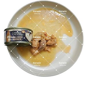 Comida enlatada para mascotas con etiqueta privada para gatos y perros, Mousse de atún, gelatina de salmón, triturado de pollo, carne de bonito <span class=keywords><strong>Real</strong></span>, comida húmeda al por mayor - Product Image 3