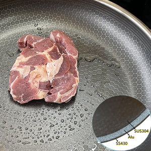 الصينية مجموعة 34 سنتيمتر/13.3 'الفولاذ المقاوم للصدأ ووك 3 طبقة الطبخ العسل نونستيك تجهيزات المطابخ مقلاة - Product Image 3