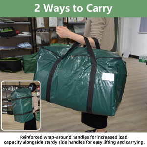 Lot de <span class=keywords><strong>4</strong></span> sacs de déménagement pliables extra larges multifonctionnels avec fermetures éclair et poignées de transport, rangement durable pour vêtements, chaussures et outils - Product Image 6