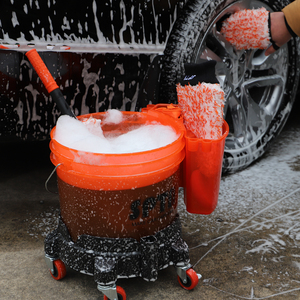 SPTA Carro de transporte con ruedas para cubos de lavado de coches, <span class=keywords><strong>sistema</strong></span> de rodillos de fácil desplazamiento para cubos de lavado y encerado, con 5 ruedas - Product Image 6