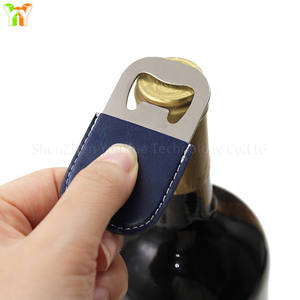 特注ロゴフェイク革栓抜きキーチェーンポータブルステンレス鋼ワイン栓抜きキーリング - Product Image 3