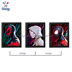 Ricky โปสเตอร์3D <span class=keywords><strong>อนิ</strong></span><span class=keywords><strong>เมะ</strong></span>แบบกำหนดเองรูปแบบเว็บศิลปะบนผนังพลาสติกสีฟ้าสีแดงบนผนัง3D งานฝีมือหลายชั้นสำหรับสัตว์เลี้ยงพร้อมด้วยเลเซอร์ตัดใยแมงมุม - Product Image 4