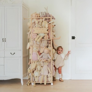 Organizzatore Giocattoli in Legno da 54 Pollici, Capacità Extra Large, Salvaspazio, Scaffale per Cameretta Bambini, Portaoggetti per Peluche - Product Image 6