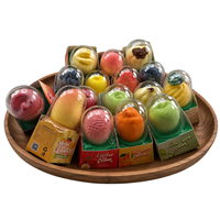 Prix de gros : Sandwich glacé halal au lait et aux fruits (lychee et raisin) en forme de raisin, 75g, en boîte