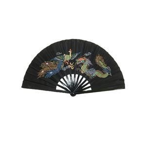 고품질 중국어 드래곤과 피닉스 무술 쿵푸 태극권 대나무 손 팬 - Product Image 1