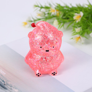 Ours de Noël en plastique en forme d'ours, bonbon de malt anti-stress, jouet de décompression amusant à rebond lent, modèle HQ-2443, direct usine - Product Image 3