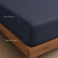 Drap-housse 100 % coton extra doux anti-acariens, lavable en machine, pour la maison et l'hôtellerie – Vente chaude