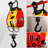 Mini-treuil électrique à câble King 180 kg 30 m avec télécommande pour usage domestique et entretien d'atelier de vente au détail