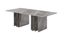 Table à manger de luxe en marbre naturel Telazzo pour la maison, design moderne, mobilier de salle à manger ovale, appartement personnalisé