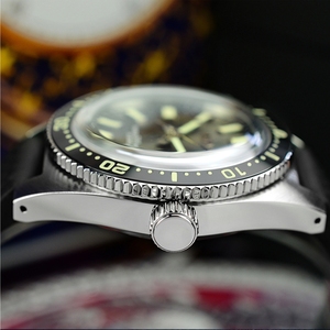 Reloj Mecánico para Hombre OEM, Acero Inoxidable, Resistente al Agua, Bisel Luminoso, Esfera Redonda, Indicador de Segundos, Correa de Goma de 20 mm, Función de Buceo - Product Image 3
