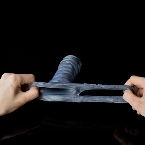 Manchon pénien en silicone souple et extensible, côtelé et ajouré, motif dragon fantaisie, pour l'agrandissement du pénis, jouet sexuel pour femme - Product Image 3