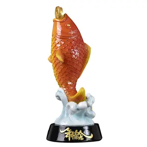 National tide creative koi to attract wealth and happiness every year more than resin decoration high-end home wine cabinet offi
