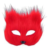 Vente en gros de bal masqué de renard en fausse fourrure animaux déguisements Cosplay demi-visage fête s