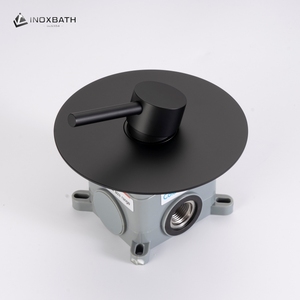 Ensemble de robinet de douche mural en acier inoxydable noir de 8 à 12 pouces brossé mitigeur de pulvérisation de pluie en céramique pour hôtel Apatment - Product Image 4