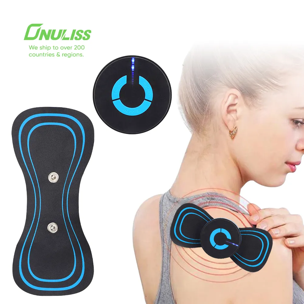 Không dây hàng chục EMS Massager điện thông minh tập thể dục cơ thể Silicone cổ massage vá kích thích cơ bắp