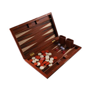 Wholesale Folding Wooden Backgammon Games <strong>Set</strong> <strong>Personalised</strong> Maker Board Dices Color Box Educational Montessori Children's Gift - Product Image 1