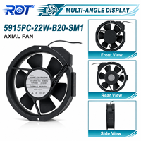 Ventilateur axial industriel 5915PC-22W-B20-SM1 220V AC 172mm à roulement à billes pour dissipation thermique durable des machines