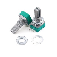 RK097G Potentiomètre double simple 3/6 pieds Longueur de la poignée 15MM Potentiomètre de puissance audio 10K 50K 20K