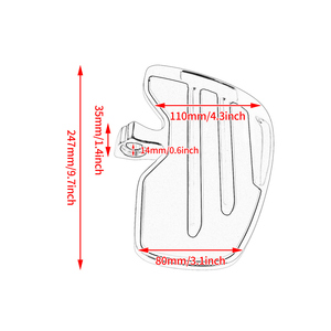 Reposapiés Delanteros para Motocicleta Indian Scout Scout Bobber 2015+ Light Rider, Pedales Grandes Negros Cromados, Kit de Montaje Completo - Product Image 4