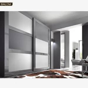 Balom Almirah özel gardırop aynalı sürgülü dolap kapıları yatak odası için