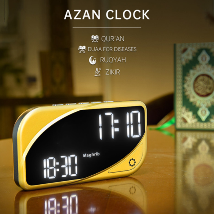 Портативный счетчик молитвенный ассистент Коран динамик цифровой Коран проигрыватель управление через приложение светодиодные часы MP3 Azan