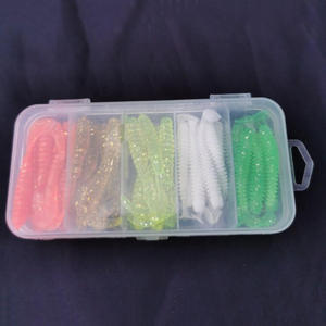 Kit de leurres souples en silicone à queue en T pour la pêche au bar, ensemble de leurres d'eau douce, 5 couleurs, 100 pièces - Product Image 2
