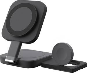 Pieghevole 3 in 1 stazione di ricarica Wireless per dispositivi <span class=keywords><strong>Apple</strong></span> caricatore magnetico Wireless 15W veloce da viaggio <span class=keywords><strong>Pad</strong></span> di ricarica - Product Image 1