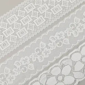 V1741 Hot sale 6.5 CM narrow lace trim/fabric 100% Nylon lace trim for lingerie Clothing garment gift packaging accessories