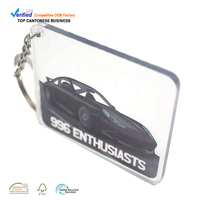 Porte-clés en plastique, prix d'usine, porte-clés promotionnels personnalisés en acrylique pour voiture avec logo imprimé
