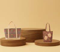 Sac à bandoulière décontracté vintage WS183 avec imprimé, fermeture éclair, deux poignées, doublure en polyester, nouveau sac de shopping, sac fourre-tout pour femmes