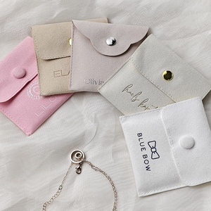 Pochettes de présentation de bijoux portables de luxe en microfibre moderne, carrées 8x8, pour l'emballage de bijoux - Product Image 6