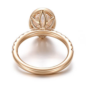 Bague de luxe en diamant de laboratoire ovale 2 carats IGl DEF VVS, or massif 18K 14K 10K, bijoux personnalisés, fiançailles, mariage, bagues fines pour femmes - Product Image 3